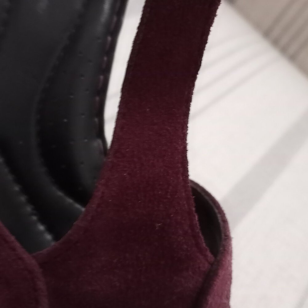 'Born Crown' Burgundy Suede T Bar Platform Size 7.5 EUC - Picture 6 of 15